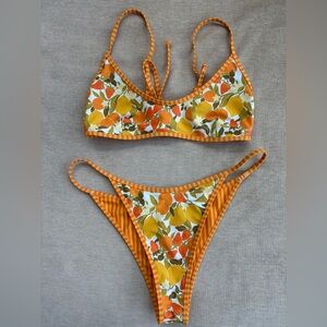 Kulani Kinis Orange and Yellow Floral Bikini